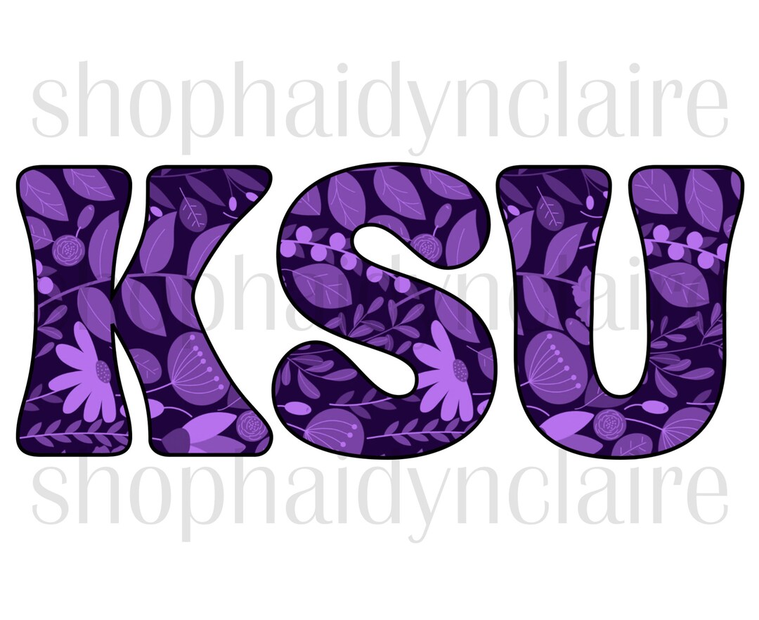 Ksu, Floral, Kansas State, Kstate, Png, Wildcats, Screen Print, Digital