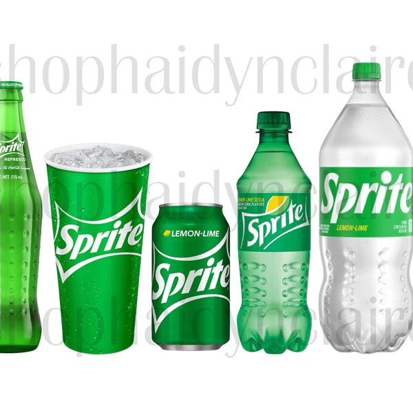 sprite, soda, pop, png, screenprint, digital file, digital print, digital download, sublimation, sublimate, drink, bottles