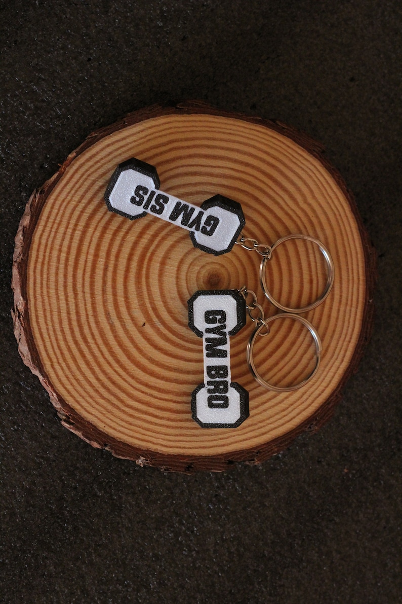 DOUBLE DUMBBELL Keychains / Weight Plate / Weight Keychain