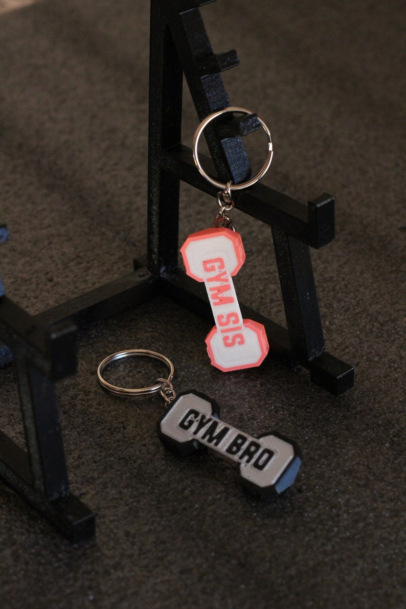 DOUBLE DUMBBELL Keychains / Weight Plate / Weight Keychain