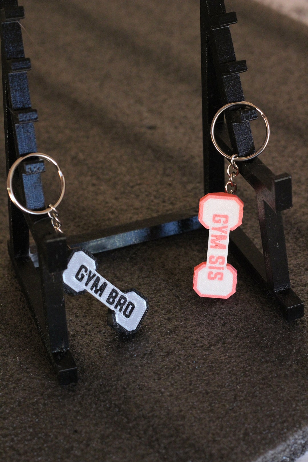 DOUBLE DUMBBELL Keychains / Weight Plate / Weight Keychain