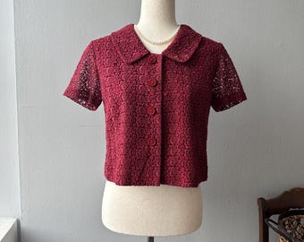Blusa vermelha vintage dos anos 90, cropped, verão, tamanho P