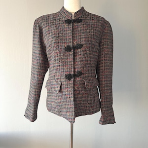 Chaqueta con cuello mandarín vintage de los años 80 y 90