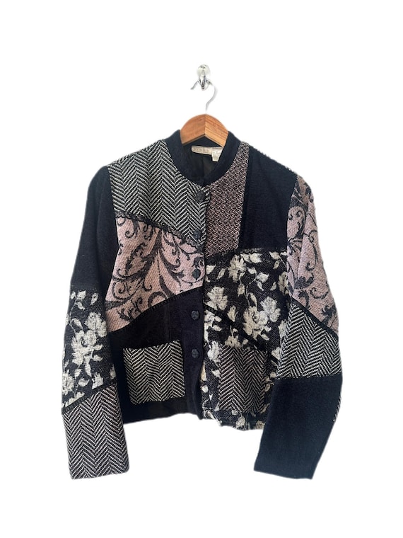 Vintage Patchwork Cropped Y2k Jacket - image 10