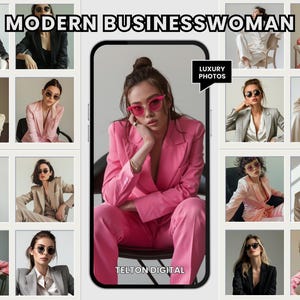 Modern Businesswoman Social Media Stock Images Collection | DFY Photos | AI Generated Images | Master Resell Rights + Private Label Rights