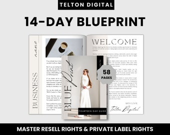 14-Day Digital Product Blueprint: Guide for Digital Product Business | DONE-FOR-YOU | Master Resell Rights + Private Label Rights