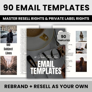 90 Done For You E-Mail-Vorlagen mit MRR | E-Mail Marketing Newsletter | E-Mail-Kampagnenvorlagen Master Wiederverkaufsrechte + Handelsmarkenrechte