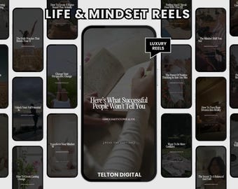 Life and Mindset Reels + Captions | Elevate your Social Media | DFY Motivational Quote Reels | Master Resell Rights + Private Label Rights