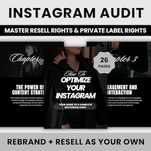 Instagram Prüfungsleitfaden: Wachstum, Wiederverkaufsrechte (26-seitiger digitaler Download)