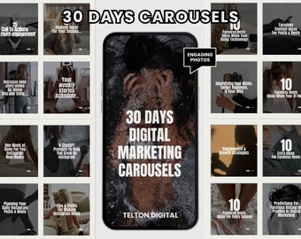 30 Instagram Days Carousels | Digital Marketing Carousels with Master Resell Rights + Private Label Rights | DFY Engaging Social Media Post