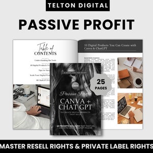Passive Profit Canva + ChatGPT | eBook Ratgeber | FÜR SIE GEMACHT Master Wiederverkaufsrechte + Handelsmarkenrechte
