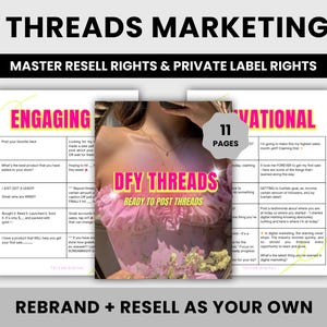 DFY Threads | Ready-to-Post Threads | Lead Sales Magnet | Threads Marketing | Master Resell Rights + Private Label Rights
