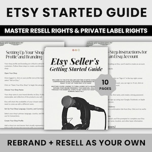 Etsy Seller&#39;s Guide: Master Your Digital Product Store Setup | DFY Etsy Guide | Master Resell Rights + Private Label Rights