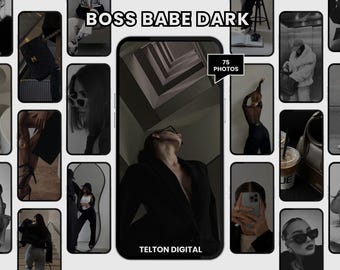 Boss Babe Dark Aesthetic Reels Stock Images with MRR | Social Media Stock Images | Reel Covers | DFY Photos | Master Resell Rights + PLR