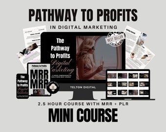 The Pathway to Profits Digital Marketing Course with MRR + PLR | 2.5 Hours Video and Audio Course | DFY Digital Marketing Strategy Guide