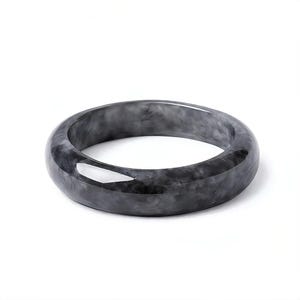 Black Jade Ring Round
