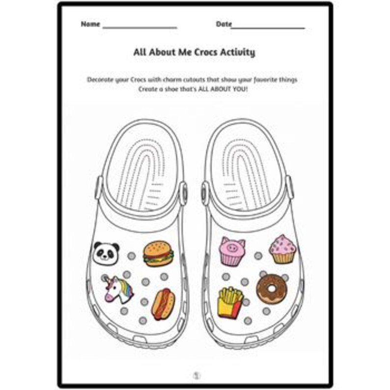 Design Your Shoes Activity | All About Me Creative Project - Etsy