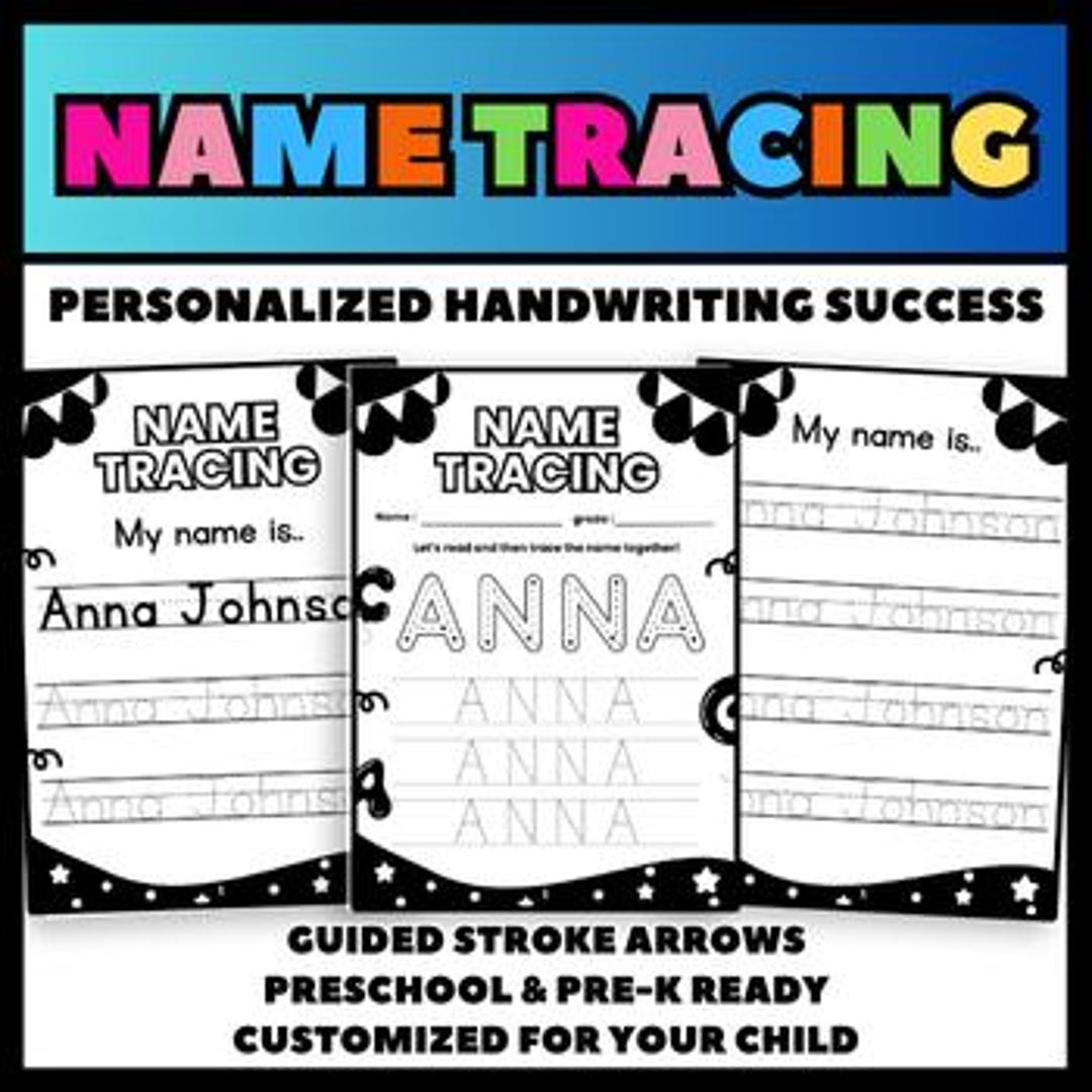 Personalized Name Tracing Worksheet | Pre-k Handwriting Practice ...