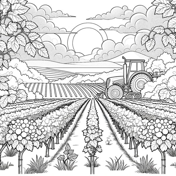 Wine Country Coloring Book