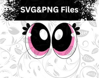 Digital Download | Lashed Circle Eyes | SVG & PNG Files | Felt Eyes Amigurumi | Not a Physical Item | DIY