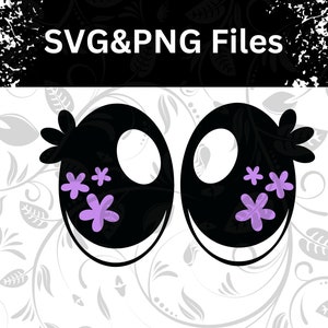 Descarga digital / Ojos de flor triple con pestañas / Archivos SVG y PNG / Ojos de fieltro Amigurumi / No es un artículo físico / Hazlo tú mismo