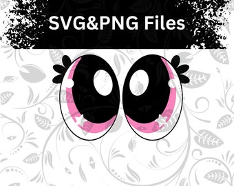 Digital Download | Lashed Star Circle Eyes | SVG & PNG Files | Felt Eyes Amigurumi | Not a Physical Item | DIY