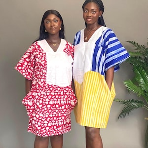 Adire Tie Dye Bubu | African Dress | African Kaftan | African Bubu | Rich Auntie Bubu | Midi Bubu | One Size