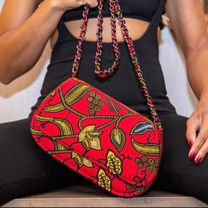 Ankara African Print Bag, Crossbody Bag, Shoulder Bag, Gift Ideas Fo her, Afrocentric Bag.