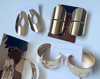 Statement Gold Earrings: Chic Oversized Studs