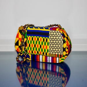 Ankara African Print Bag, Crossbody Bag, Shoulder Bag, Afrocentric Bag, Kente Print Bag.