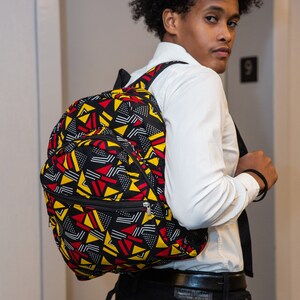 Sac à dos à imprimé africain Ankara, sac à dos, cartable.
