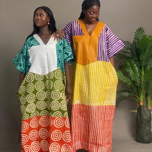 Adire Tie Dye Bubu | African Dress | African Kaftan | African Bubu | Rich Auntie Bubu | Maxi Bubu | One Size S-XXL