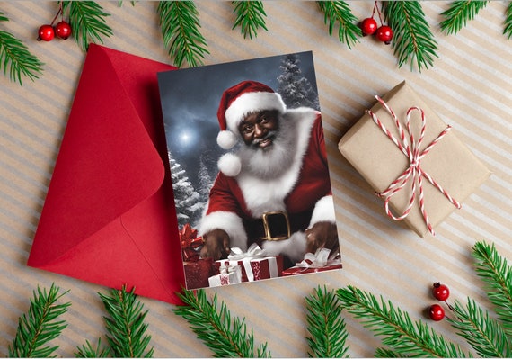 Afrocentric Christmas Greetings - Beyoncé Holiday Cards - Vibrant Kente Christmas Cards - Melanin Magic Greetings -HipHop Inspired Holiday