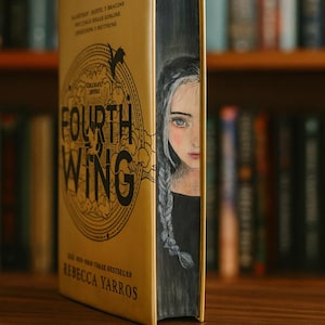 Fourth Wing Foredge Painting Gift for Her • Hand Painted Fore Edge Book • Fantasy Romance Merch • Onyx Storm Collector Edition