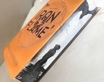 Fore Edge Iron Flame Hand Painted Book, Fourth Wing Collection