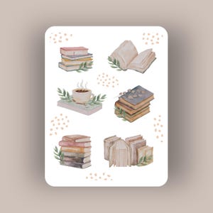 Aesthetic Books for your planner Academia Gift Witchy Sticker Sheet Set For Planning Book Lovers Plan with me sticker kit Cute Book stickers