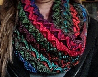 Crocheted Infinity Scarf & Hat Set
