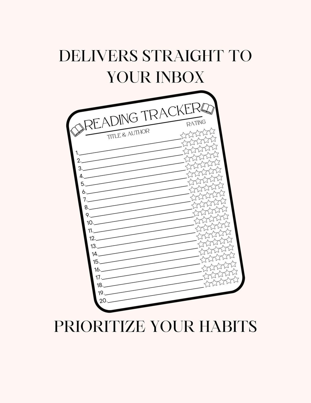 Reading Tracker PDF Printable File - Etsy