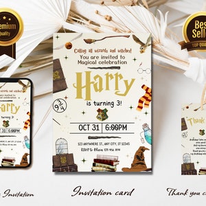 Harry Potter Birthday Invitation - PVC Invites - VIP Birthday Invitations