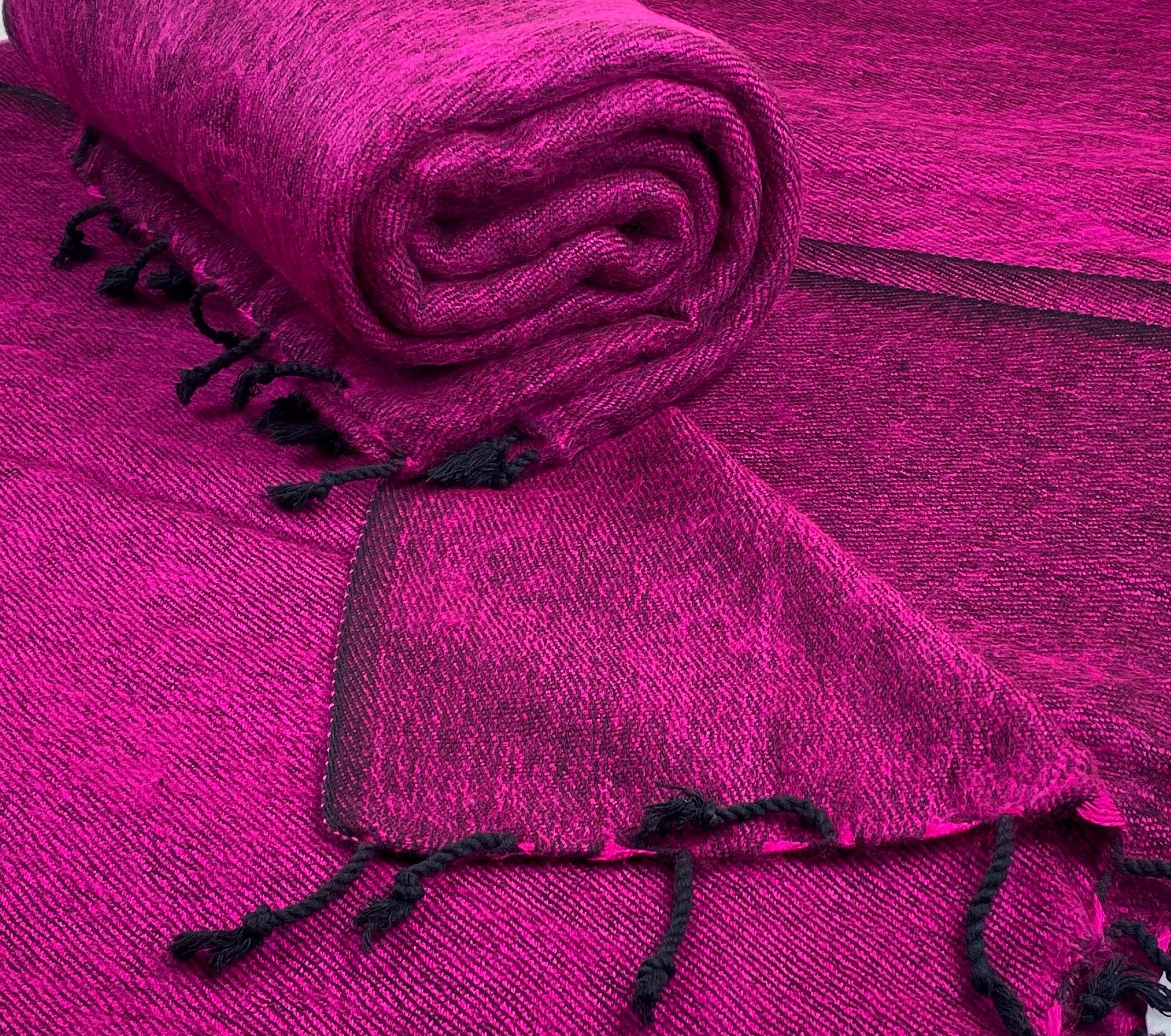 Knit Throw Fuchsia Throw Blanket Bghn Chenille Chunky Knit Blanket