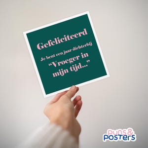Carte d'anniversaire Un an plus près "Back in my day" - Textes drôles de la génération Z - 135x135 mm avec enveloppe