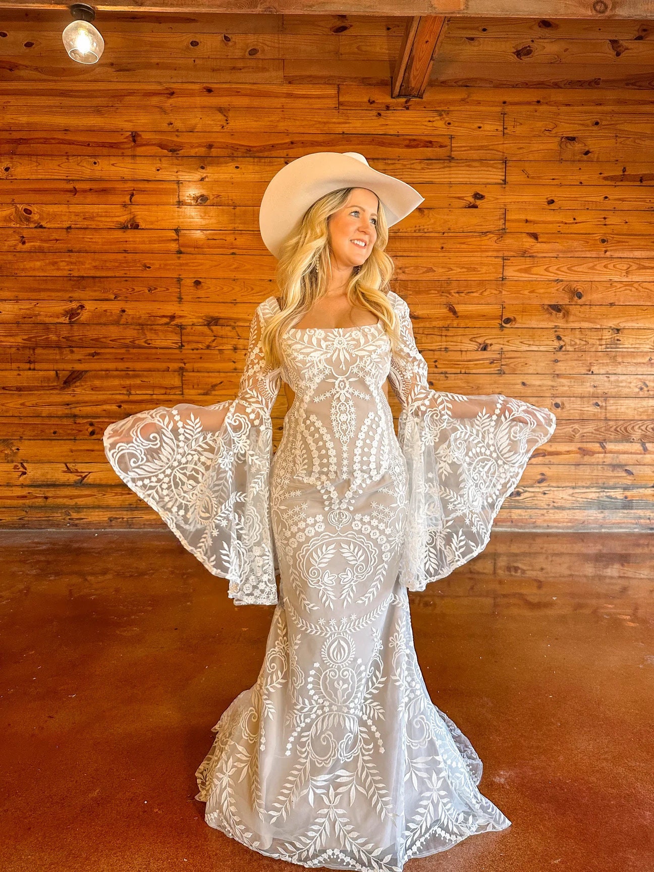 Western Wedding Dress Etsy