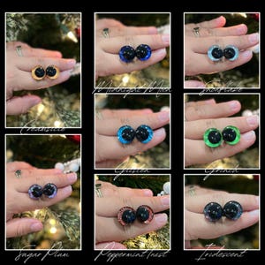 18mm Kawaii Hand Painted Glitter Safety Eyes [Individual and packs] - Made to Order