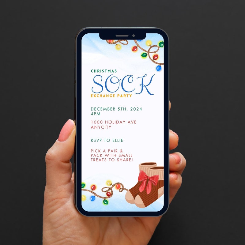 Sock Exchange Invitation Etsy