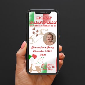 Holy Cannoli Italian Birthday Invitation, Cannoli Invitation, One Italian Birthday, Italian Theme Party