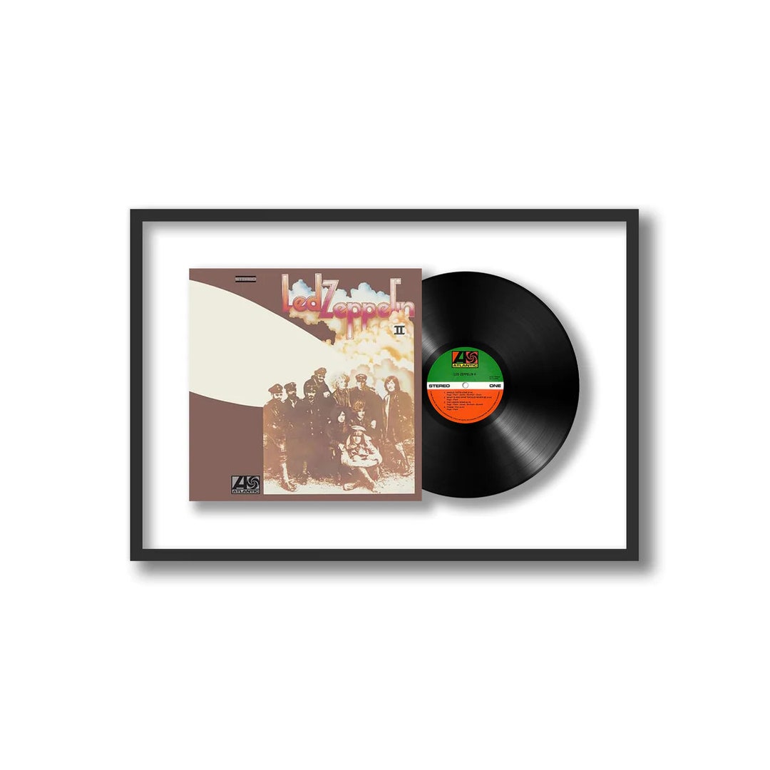 Led Zeppelin II Framed Vinyl LP Wall Art Decor Iconic Rock Album Art