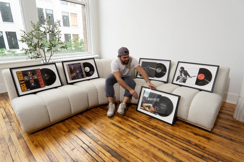 Rumours by Fleetwood Mac Wall Art Classic Rock Framed LP Black