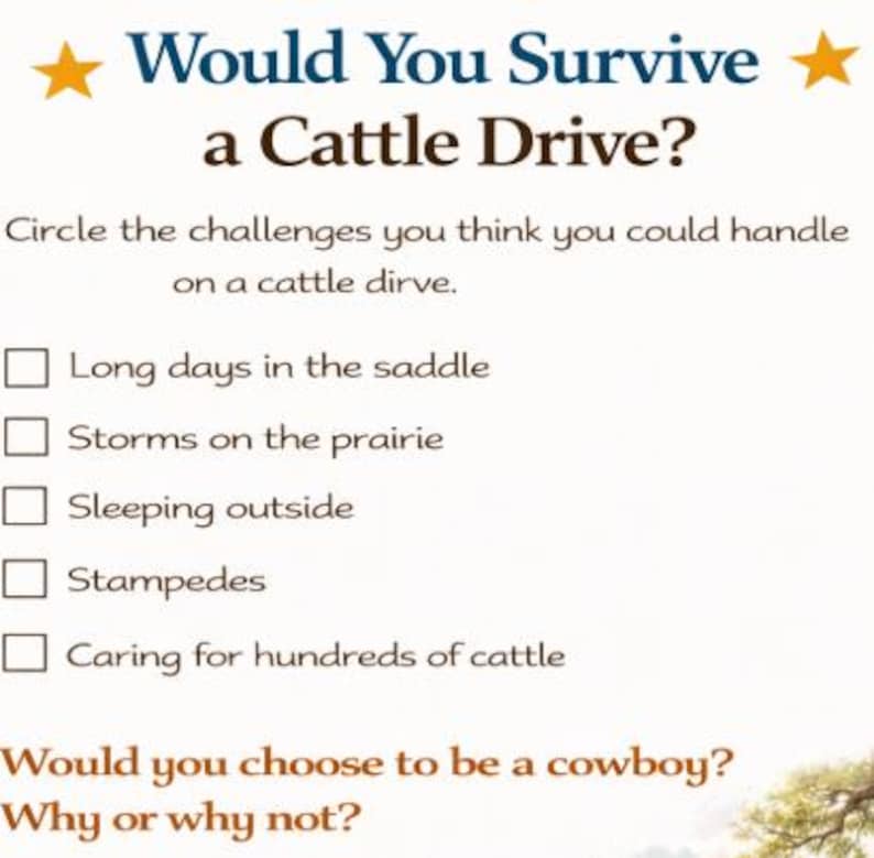 Cowboys & Cattle Drives Unit Study | Wild West Homeschool Printable ...