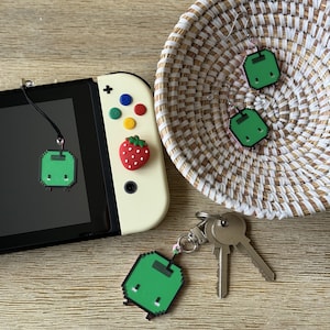 Stardew Valley Junimo | Nintendo Switch Charm Dust Plug | Hypoallergenic Surgical Steel Lightweight Dangle Earrings | Lobster Claw Keychain