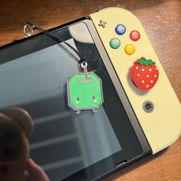 Stardew Valley Junimo | Nintendo Switch Charm Dust Plug | Hypoallergenic Surgical Steel Lightweight Dangle Earrings | Lobster Claw Keychain